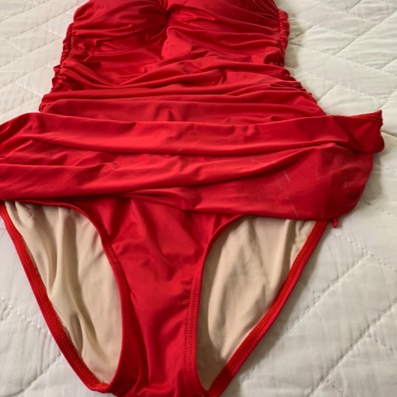 BALNEAIRE ONE PIECE BATHING SUIT WITH BIKINI COVERAGE - SIZE M - Picture 4 of 12